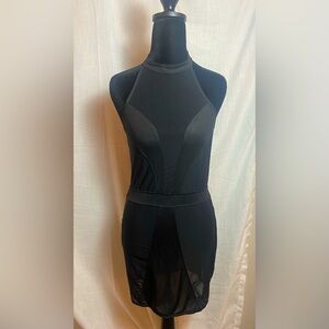 Black Halter Mini Dress